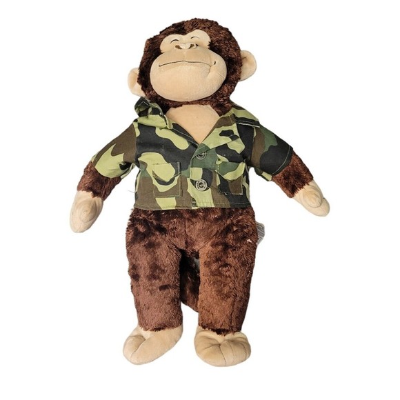 BUILD A BEAR Brown & Tan Monkey Plush Chimp Stuffed Animal BAB Toy 18" - Picture 3 of 3